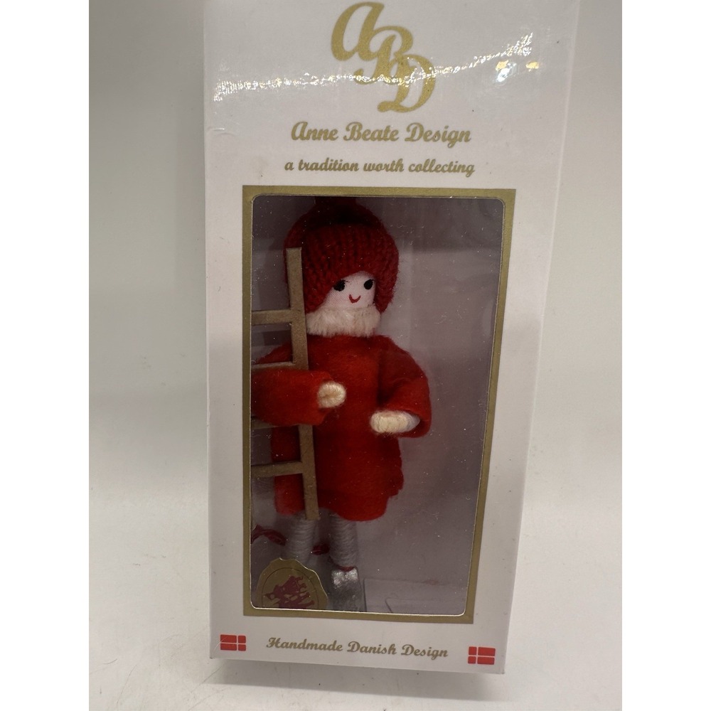 Anne Beate Design Dreng med Stige 1976 Boy with Ladder Danish Nisse Boxed NEW
